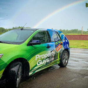 Wrapped Vehicle at the end of a rainbow