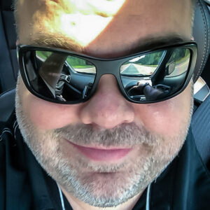 Jeff Cormier in sunglasses