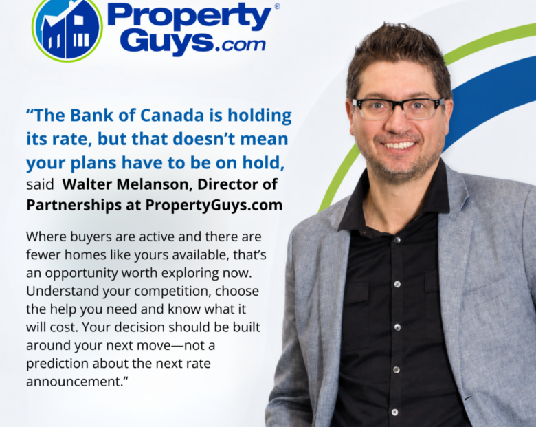 Walter Melanson, Director of Partnerships at PropertyGuys.com, discusses the Bank of Canada interest rate hold and what it could mean for Canadian home buyers and sellers.